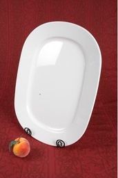 [H-PWO36] Platter - Melamine White Oblong 36cm