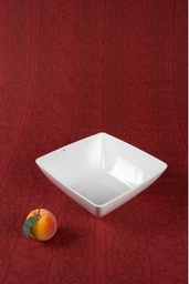 [H-MSQB27] Bowl Melamine Square White 27cm