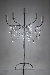 [H-CAN5] Candelabra - 5 Holder Free Standing Black