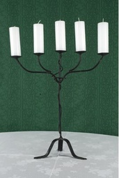 [H-CAN5T] Candelabra - 5 Holder Black