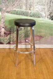 [H-BSR] Bar Stool Black Vinyl Seat