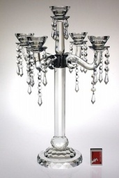 [H-CC49] Candelabra - Crystal 5 Holder 49cm