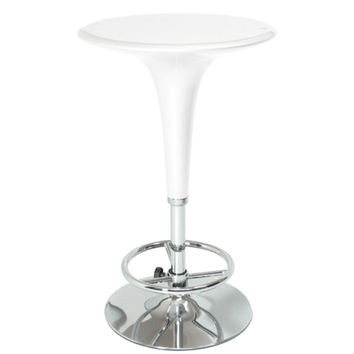 Bar Leaner Hydraulic White Carlton Party Hire