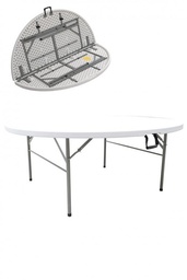 [H-T6RPF] Table - Round 1.8m Plastic - Folds in half