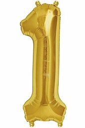 [1GLD] Foil Helium Balloon #1 Gold - 100cm (for sale)