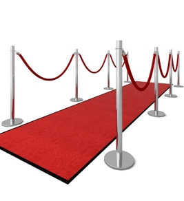 Crowd Control Stainless Steel With Red or Black Rope | Carlton Party Hire