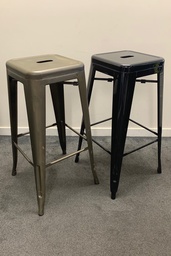 [H-GMS75] Bar Stool Metal Gunmetal 75cm