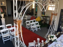 [H-WEDARCH 130] Wedding Arch White Heart Shape