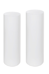 [H-PW900] Plinth / Pedestal White Acrylic Round 900mm x 320mm