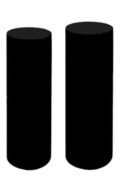 [H-BP880] Plinth / Pedestal Black Acrylic Round 880mm x 300mm