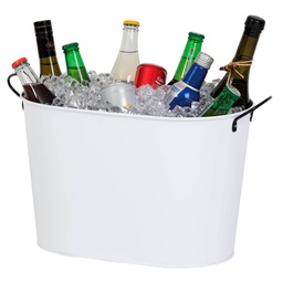 [H-MDBW] Drink Cooler - Metal Bucket White 22L