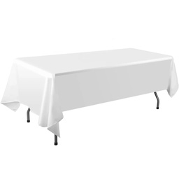 [H-TCW8] Linen - Tablecloth White 3m x 1.35m