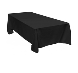 [H-TCB8] Linen - Tablecloth Black 3m x 1.35m