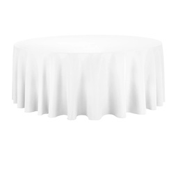 [H-TCW6R] Linen - Tablecloth White Round 2.3m