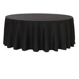 [H-TCB6R] Linen - Tablecloth Black Round 2.3m