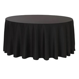 [H-TCB3R] Linen - Tablecloth Black Round 3m