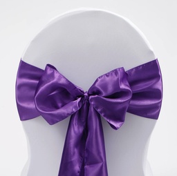 [H-CBSP] Linen - Chair Sash Satin Purple