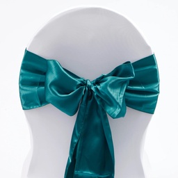 [H-CBSTE] Linen - Chair Sash Satin Teal