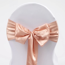 [H-CBSBS] Linen - Chair Sash Satin Blush