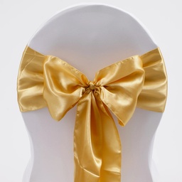 [H-CBSGD] Linen - Chair Sash Satin Gold