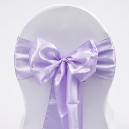 [H-CBSLV] Linen - Chair Sash Satin Lavender