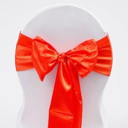 [H-CBSOR] Linen - Chair Sash Satin Orange