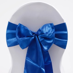 [H-CBSRB] Linen - Chair Sash Satin Royal Blue