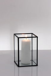 [H-MFCB15] Metal Frame Glass Candle Box 15cm