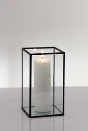 [H-MFCB18] Metal Frame Glass Candle Box 18cm