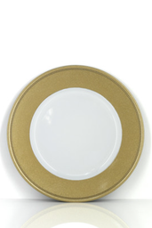 [H-GCH33] Charger Plate - Plastic Metallic Gold Rim