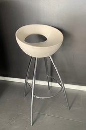 [H-MBSW] Bar Stool Mobilier White