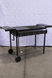 [R-BBQ4] BBQ - 4 Burner Wooden Trolley